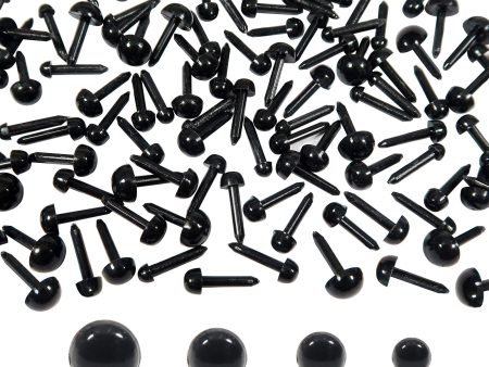 TOAOB 480 Piezas Negro 3 mm 4 mm 5 mm 6 mm Ojos de Plástico Seguridad Enchufe Directo Ojos de Muñecas Plástic para Hacer Muñecas Manualidades de Crochet Tejer Animales Embalaje Deteriorado Cheap